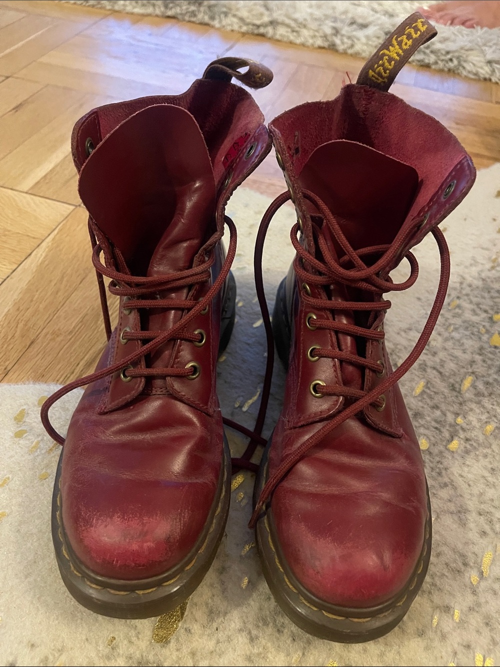 Dr. Martens 1460 Pascal Red Oxblood Combat Boots